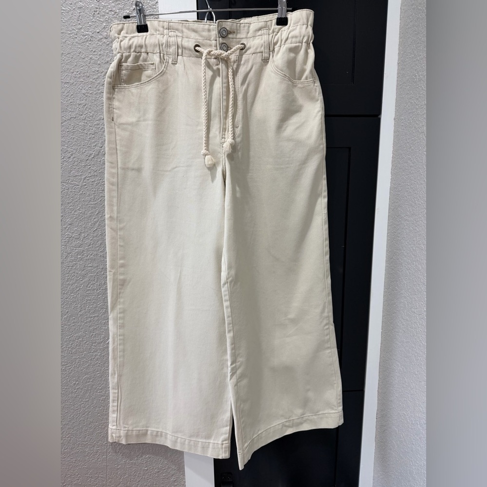 Kensie Vintage Luxe Cream Jeans - Picture 2 of 6